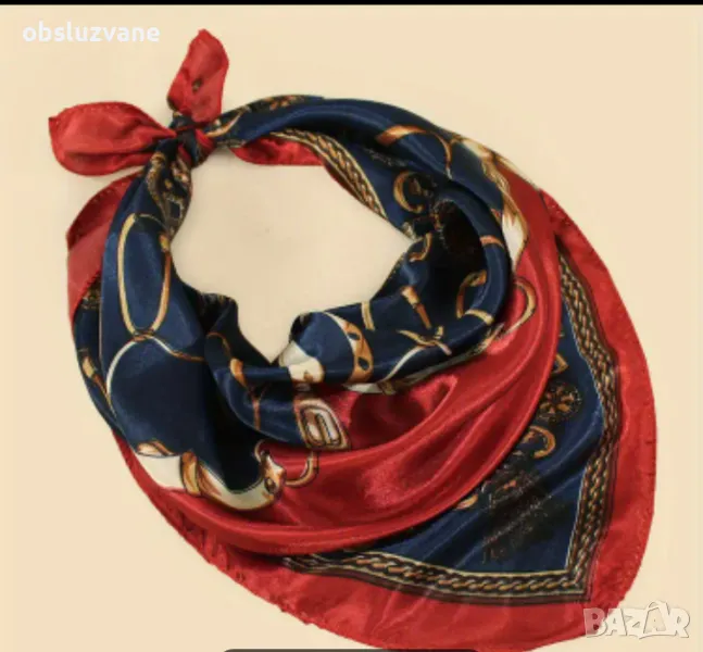 Квадратен шал Вериги винтидж, снимка 1