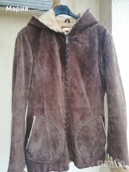 Топло, дамско кожухче от естествена кожа номер S, M, снимка 1