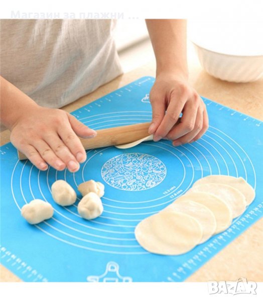 СИЛИКОНОВА ПОДЛОЖКА ЗА МЕСЕНЕ, ТОЧЕНЕ И ПЕЧЕНЕ 50Х40 СМ. - код 2156 , снимка 1