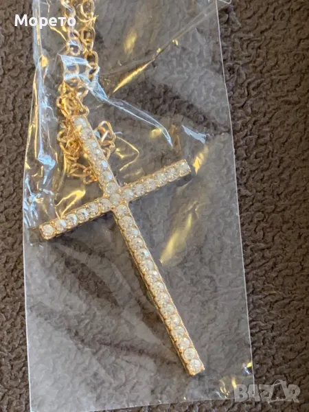 Красиво ново дамско колие-Кръст-10, снимка 1