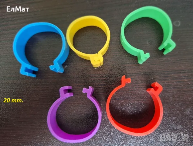 Пръстени за гълъби, пъдпъдъци, кокошки, гъски и др.  - 8 мм., 10 мм., 20 мм., снимка 6 - За птици - 45368309