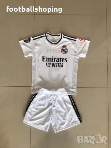 Реал Мадрид 2025 Мбапе номер 9 българско производство, снимка 2 - Детски комплекти - 47265851
