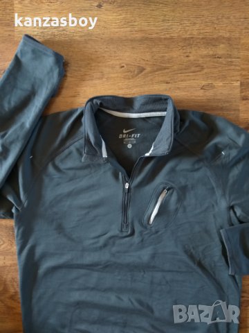  Nike Men's Dri-Fit 1/4 Zip Running Shirt - страхотна мъжка блуза, снимка 3 - Спортни дрехи, екипи - 34519004