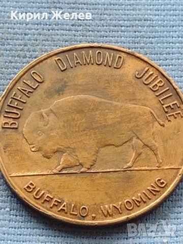 Сувенирна монета BUFFALO - WYOMING рядка за КОЛЕКЦИОНЕРИ 38087, снимка 5 - Нумизматика и бонистика - 42739351