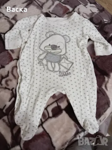 Бебешки ромпъри, боди с дълъг ръкав 0-3м