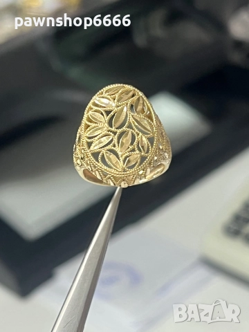 Златен пръстен 14 карата, снимка 3 - Пръстени - 52809961