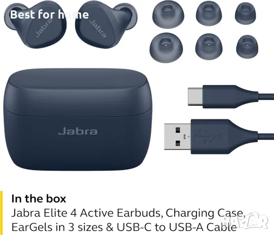 Bluetooth слушалки Jabra Elite 4 Active in-Ear , снимка 2 - Безжични слушалки - 49605153