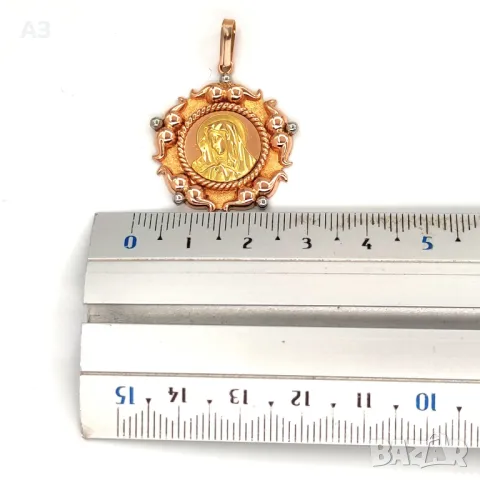 Девата от 18 карата бяло и жълто злато, снимка 4 - Колиета, медальони, синджири - 48435677