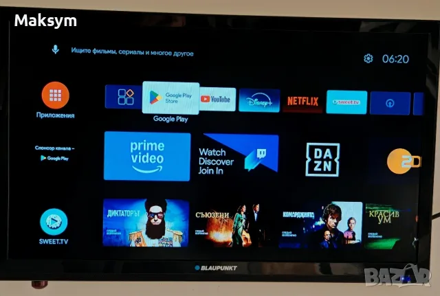 Телевизор Blaupunkt + Smart Android TV Stick + Стойка за стена , снимка 6 - Телевизори - 55944773