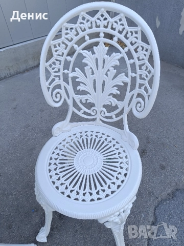 маса и два стола лят алумин 1302545, снимка 7 - Градински мебели, декорация  - 51467997