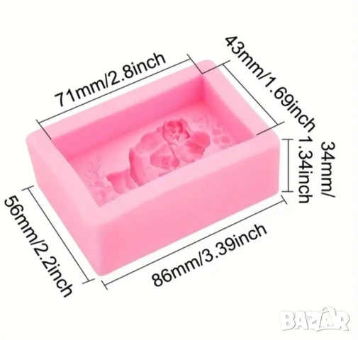 Молд дядо Коледа за сапуни и свещи , снимка 2 - Форми - 51290850