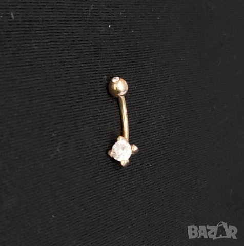 Обеца за пъп 1.53гр. 14кар., снимка 1