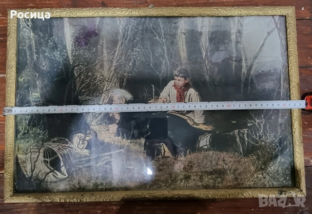 "Птицелов"1870г на Василий Перов , снимка 2 - Картини - 53999935