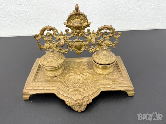 Барокова мастилница началото на XXв. №7696, снимка 2 - Антикварни и старинни предмети - 52687233