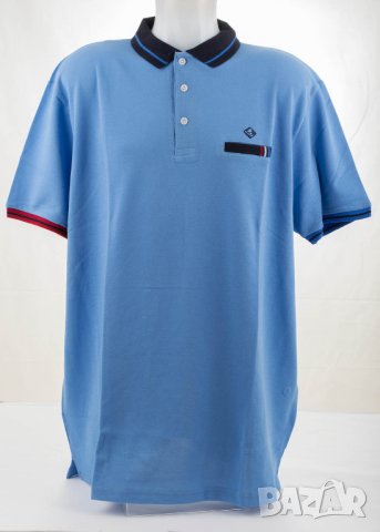 Синя мъжка блуза от памук с яка Sir Raymond Tailor - 3XL, снимка 1