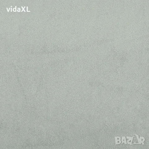 vidaXL Пейка с облегалка, светло сива, 119,5x64,5x75 см, кадифе, снимка 7 - Дивани и мека мебел - 56147416