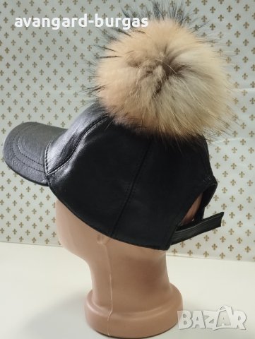 Дамска кожена шапка - 10 avangard-burgas , снимка 2 - Шапки - 44242334