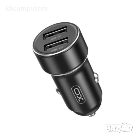 Зарядно устройство за кола адаптер XO CC53 12W с 2 USB изхода, Черен, снимка 2 - Зарядни за кола - 50448588