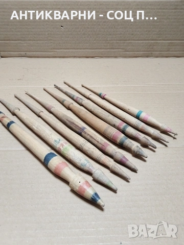 Комплект Соц Стари Вретена За Прежда. НОМЕР 1229., снимка 2 - Антикварни и старинни предмети - 54010276