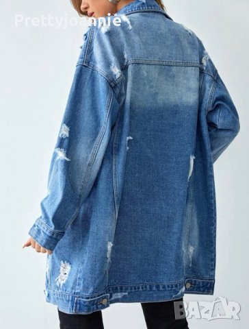 Дълго дънково яке Shein, снимка 2 - Якета - 38640447