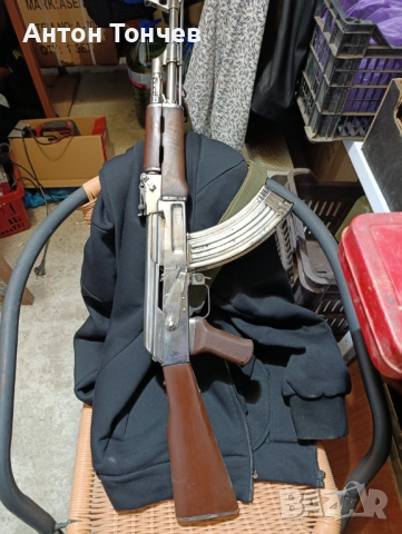 Ако 47 обезопасен  от първите без излишни заварки ,никелиран командирски!, снимка 4 - Бойно оръжие - 52887041