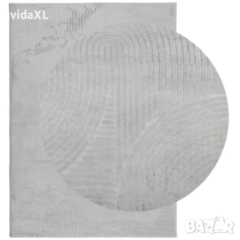 vidaXL Килим IZA с къс косъм, скандинавски вид, сив, 200x280 см, снимка 3 - Килими - 56147388