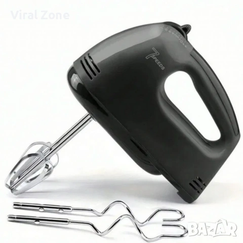 Ръчен миксер Cheffinger – 250W мощност, 7 скорости и 4 бъркалки , снимка 7 - Миксери - 53240003