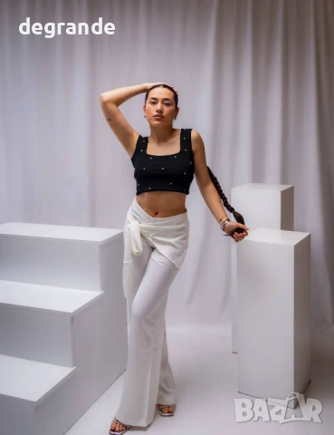 Бял дамски Панталон, снимка 3 - Панталони - 50905382