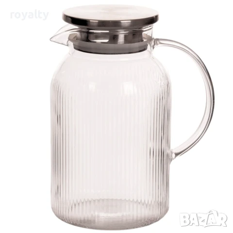 Кана за топли напитки, стъкло, 1.5 л