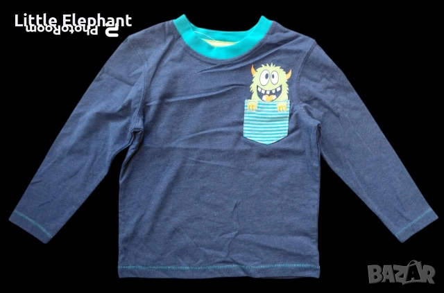 Блузка с дълъг ръкав за момченце на 3-4 години,"Crazy monster",Англия/нова