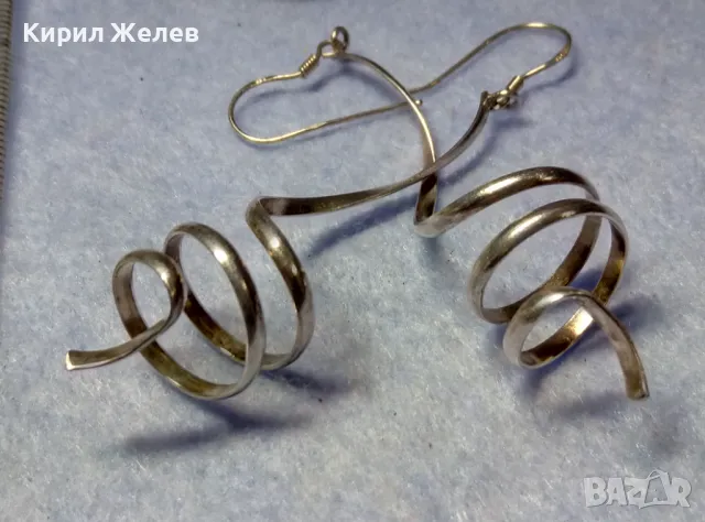 АРТИСТИЧЕН СТИЛЕН МОДЕЛ ФЕЕРИЧНИ СРЕБЪРНИ ОБЕЦИ СРЕБРО 925 РЪЧНА ФИНА ИЗРАБОТКА 30548, снимка 8 - Обеци - 50337179