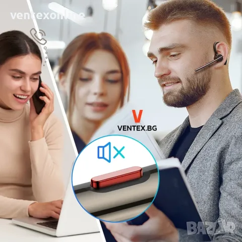 Безжична Bluetooth 5.2 Handsfree блутут слушалка за телефон 24 часа, снимка 7 - Слушалки, hands-free - 55739415