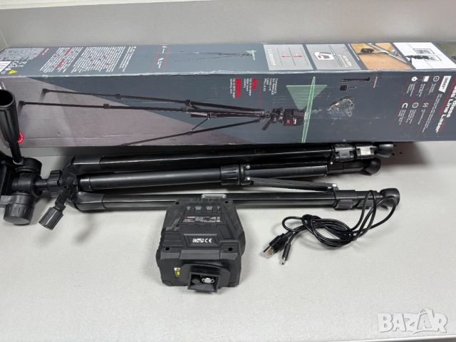 PARKSIDE PERFORMANCE Акумулаторен Лазерен Нивелир с кръстосани линии PKLLP 360 B3–зелен лазер 4V, снимка 3 - Други инструменти - 53295058