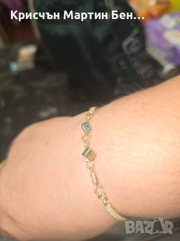 Златна гривна проба 585/14к 7,11гр. , снимка 6 - Гривни - 52074358