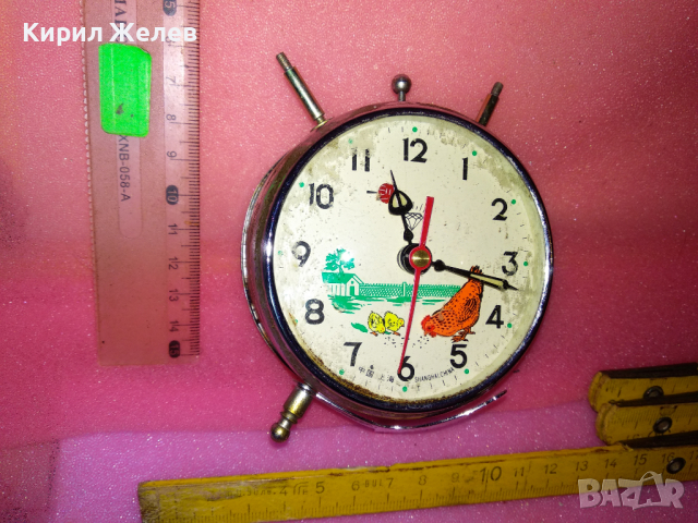 SHANGHAI CHINA Стар РЯДЪК КОЛЕКЦИОНЕРСКИ РЕТРО МЕХАНИЧЕН КИТАЙСКИ БУДИЛНИК ШАНХАЙ 28696, снимка 7 - Антикварни и старинни предмети - 44545936