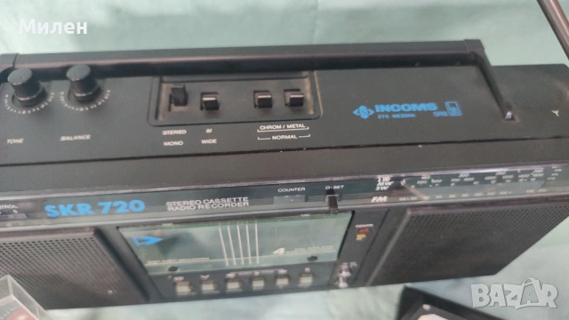 Радиокасетофон SKR 720 INCOMS Mezdra RFT radio cassette player-ретро /vintage/, снимка 5 - Радиокасетофони, транзистори - 54008671