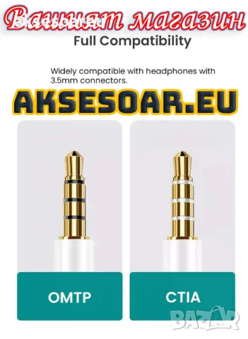 Външна стерео звукова карта от USB A към 3,5 мм аудио жак адаптер с кабел за Hi-Fi jack Слушалки уси, снимка 4 - Кабели и адаптери - 47578019