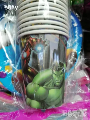 Парти чашки Отмъстителите Хълк 12 бр, снимка 1