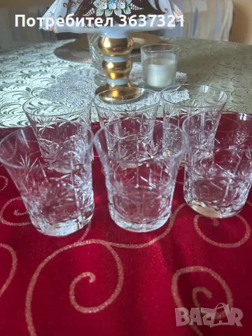  Български кристален комплект чаши, снимка 2 - Сервизи - 56292951