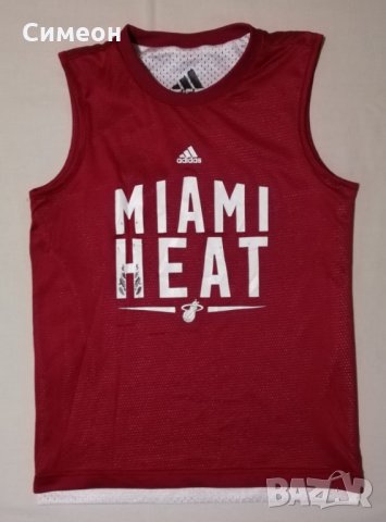 Adidas NBA Miami Heat оригинален двулицев потник ръст до 152см Адидас, снимка 6 - Детски тениски и потници - 34003939
