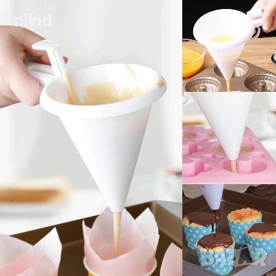 Фуния Разпределител дозатор пош за крем сос шоколад глазура ганаш тесто диспенсер пластмасов дозатор, снимка 2 - Аксесоари за кухня - 21017666