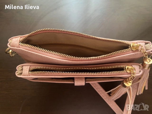 👜 Дамска еко кожена чанта – пепел от рози, снимка 5 - Чанти - 52106664