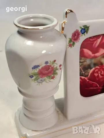 порцеланова рамка за снимка с вазичка 23/3, снимка 4 - Декорация за дома - 49353082