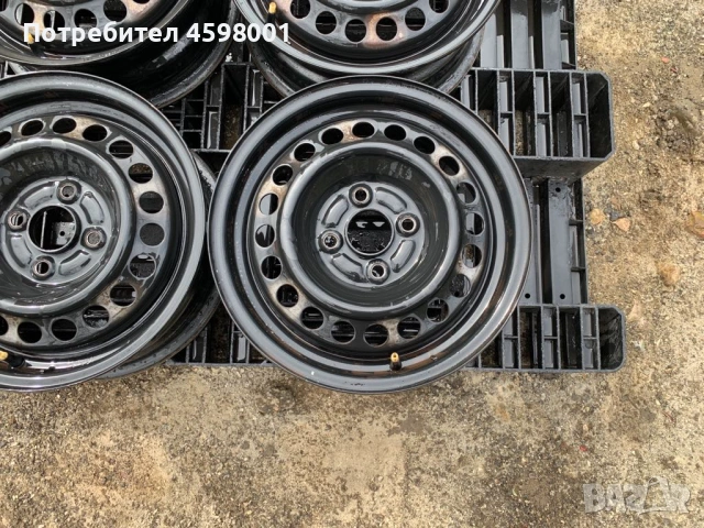 4бр.Оригинални железни джанти 14цола 4x100 за Honda Jazz,Mitsubishi Colt, снимка 7 - Гуми и джанти - 53037592
