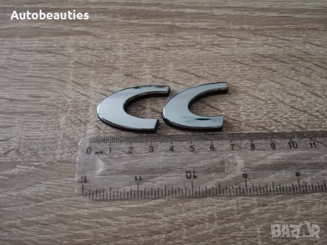 Peugeot СС Пежо CC сребриста емблема надпис, снимка 2 - Аксесоари и консумативи - 37670212