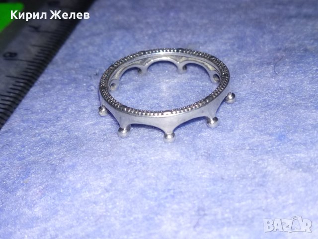 ПАНДОРА МАРКОВ ПРЕКРАСЕН БУТИКОВ ДИЗАЙНЕРСКИ АРТ ПРЪСТЕН СРЕБРО S925 ALE 52 PANDORA ОРИГИНАЛ 37830, снимка 11 - Пръстени - 40770662