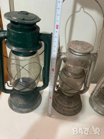 3 бр. Газени фенери, снимка 2 - Антикварни и старинни предмети - 37247829