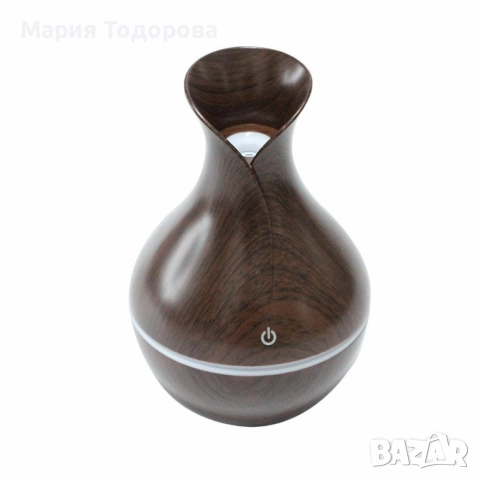 Дифузер за овлажняване и ароматизация на въздуха с USB и 7 цветни светлини, снимка 4 - Сувенири от дърво - 52983498