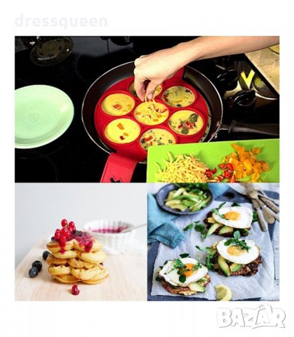 2897 СИЛИКОНОВА ФОРМА ЗА ПАЛАЧИНКИ И ЯЙЦА ЗА 7 БР., снимка 9 - Форми - 34266490