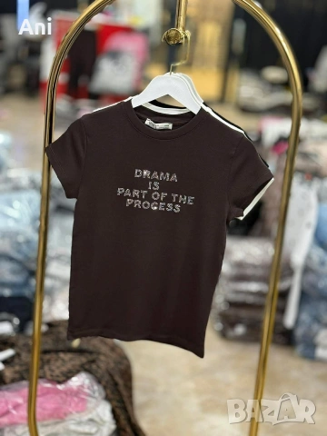 💓Топ тениски с камъни, снимка 7 - Тениски - 54284474